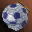 Soccer Ball Afro Hair - Blue